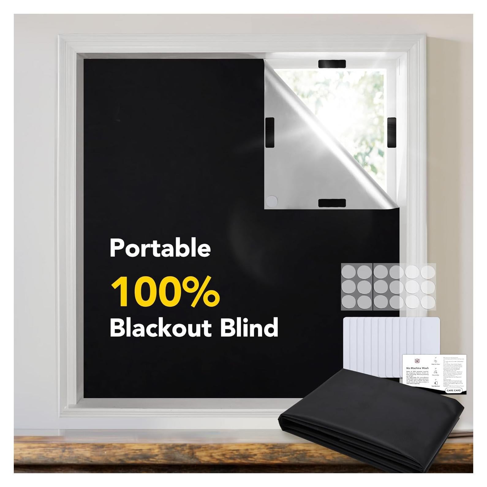 Cortina Opaca Deconovo 300x145 cm Negra para Ventanas