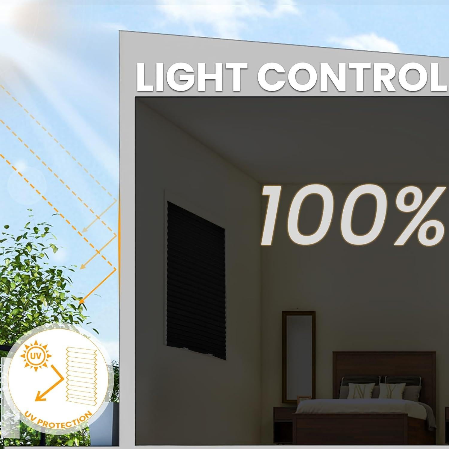 Cortinas Blackout 6 Paquetes Touri 91.44x182.88cm Negro