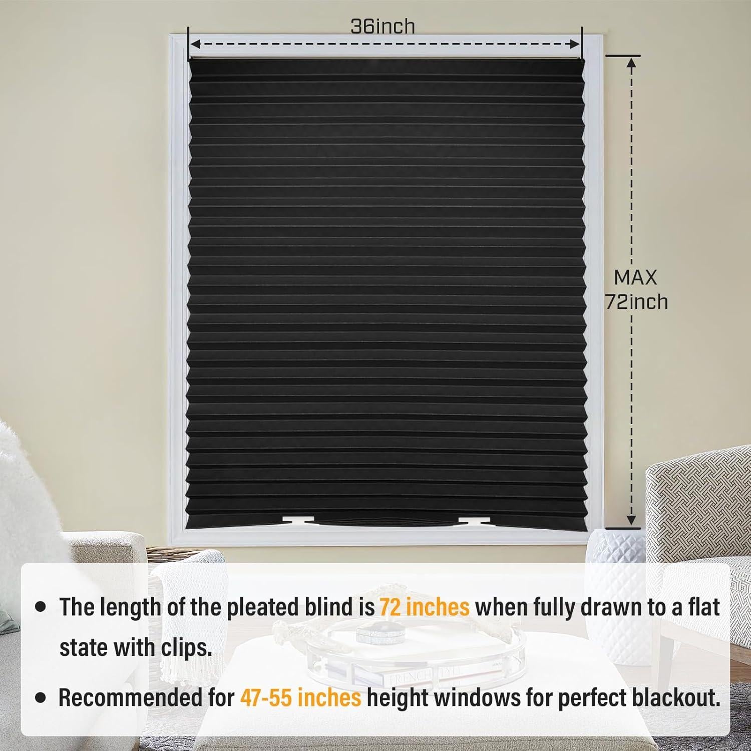 Cortinas Blackout 6 Paquetes Touri 91.44x182.88cm Negro