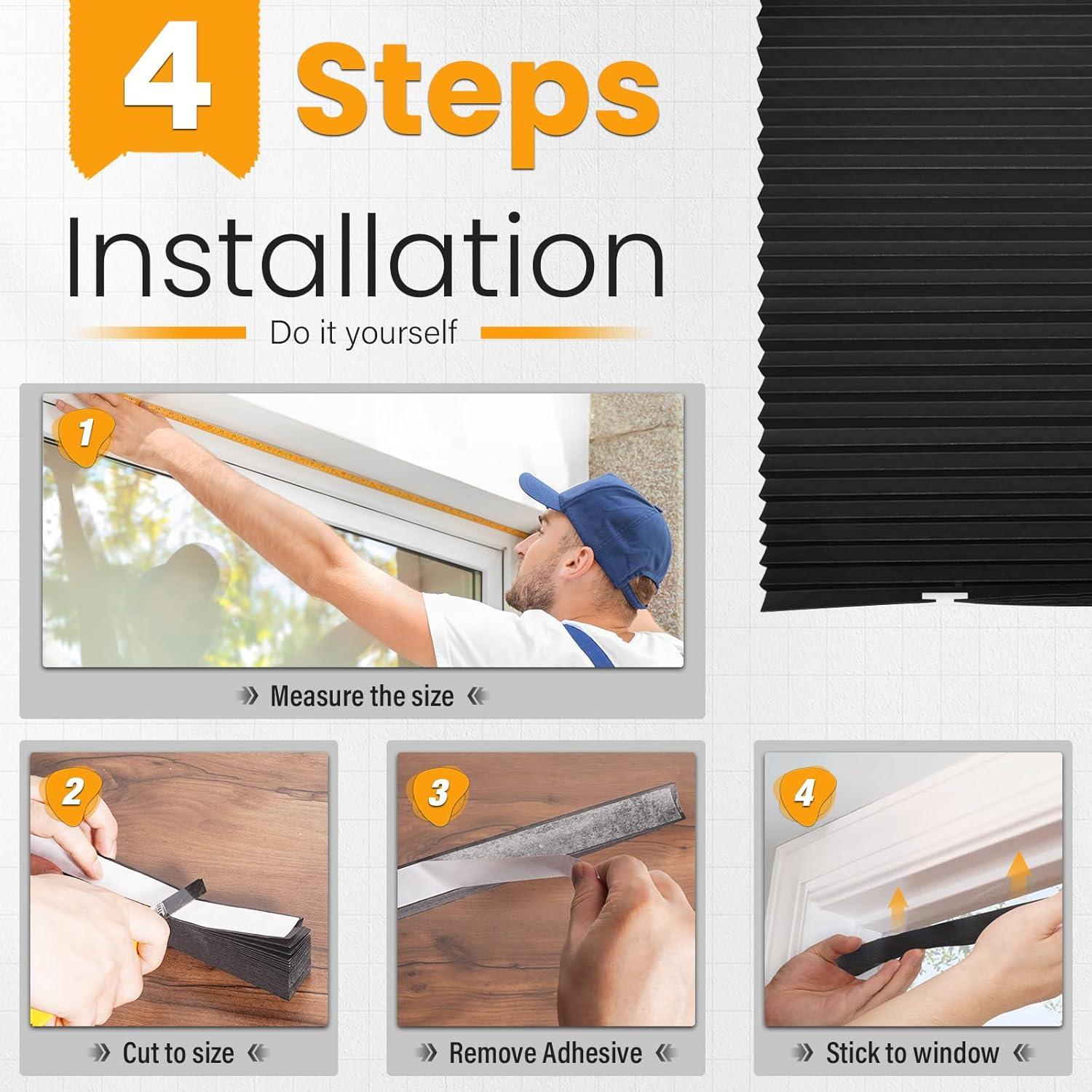 Cortinas Blackout 6 Paquetes Touri 91.44x182.88cm Negro