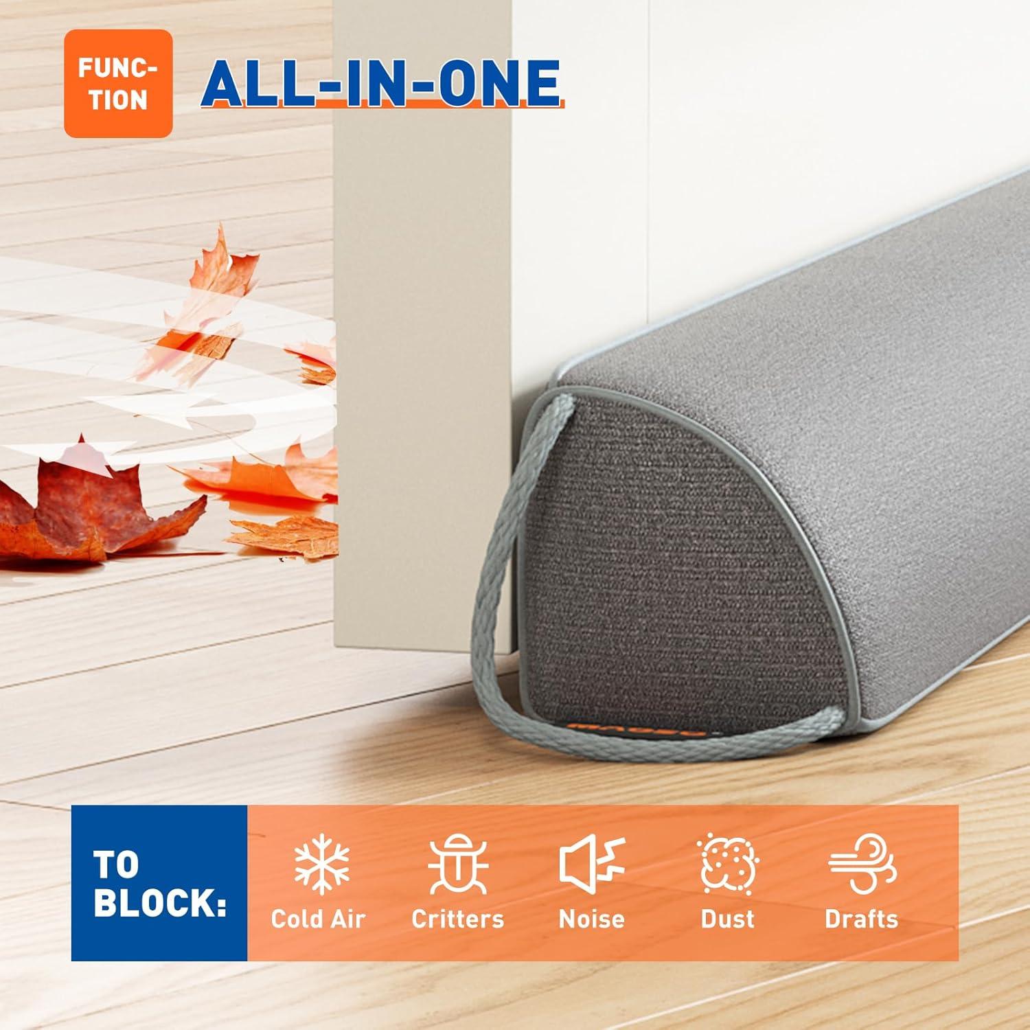 Detenedor de Corrientes de Aire MAGZO 91.44 cm Gris 2 Piezas