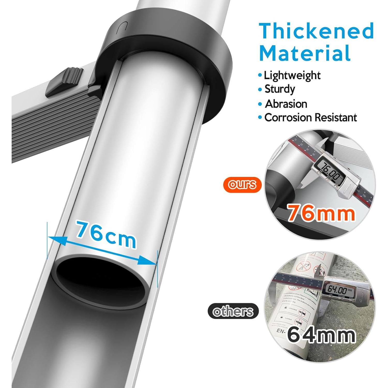 Escalera Telescópica UC UP CLIMBER 4.72m con Estabilizadores