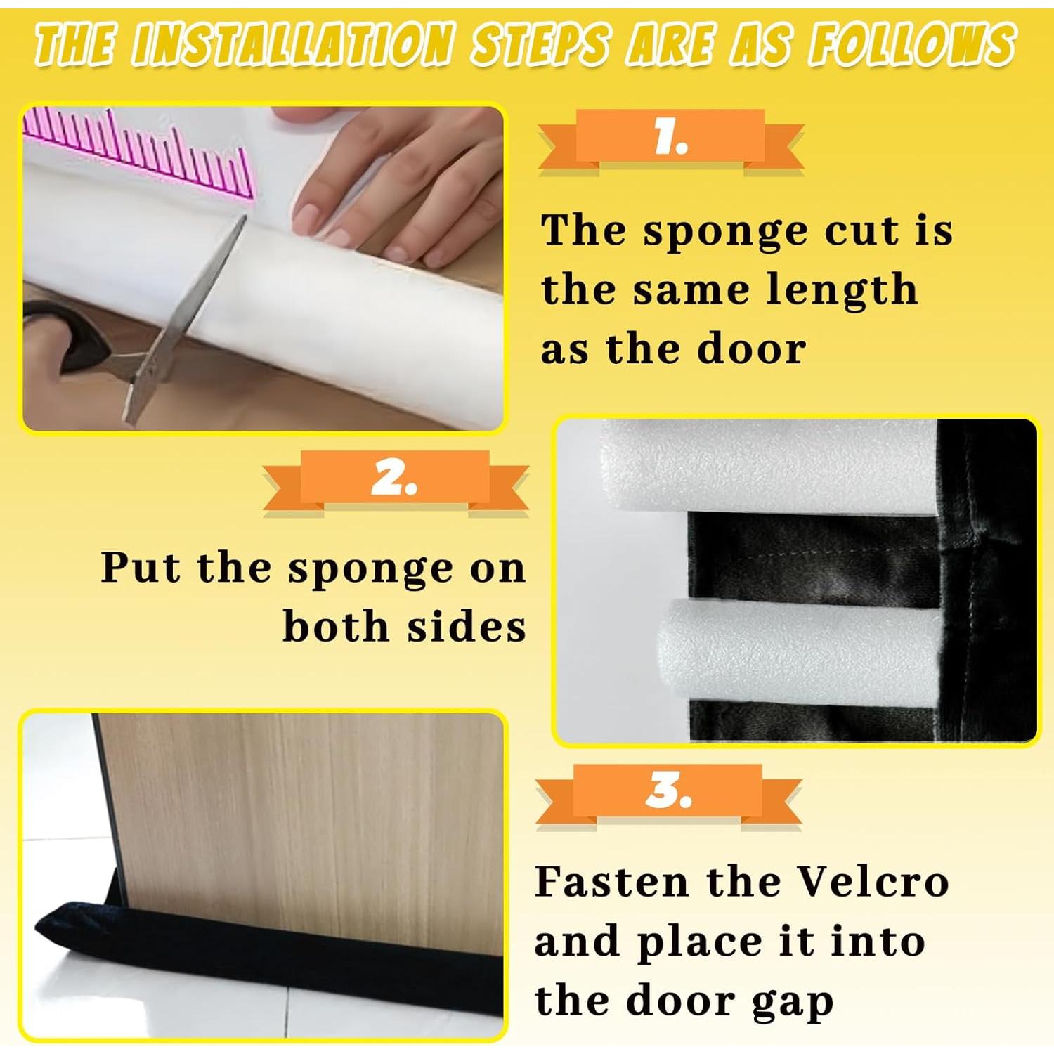 Tapón para Corrientes de Aire BIKOZI 76.2-91.4 cm Negro