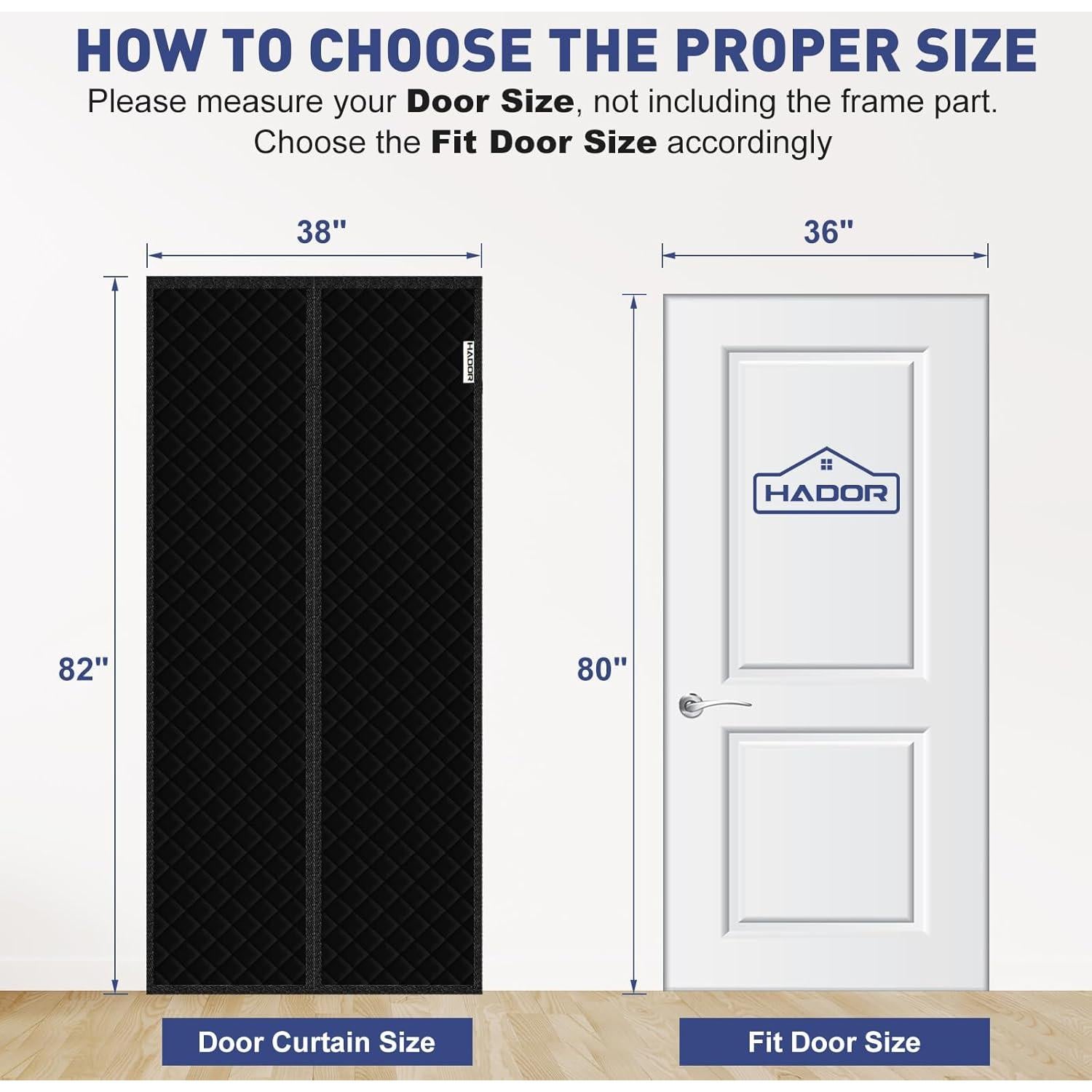 Cortina Térmica Aislante HADOR 36x80 Pulgadas Negra
