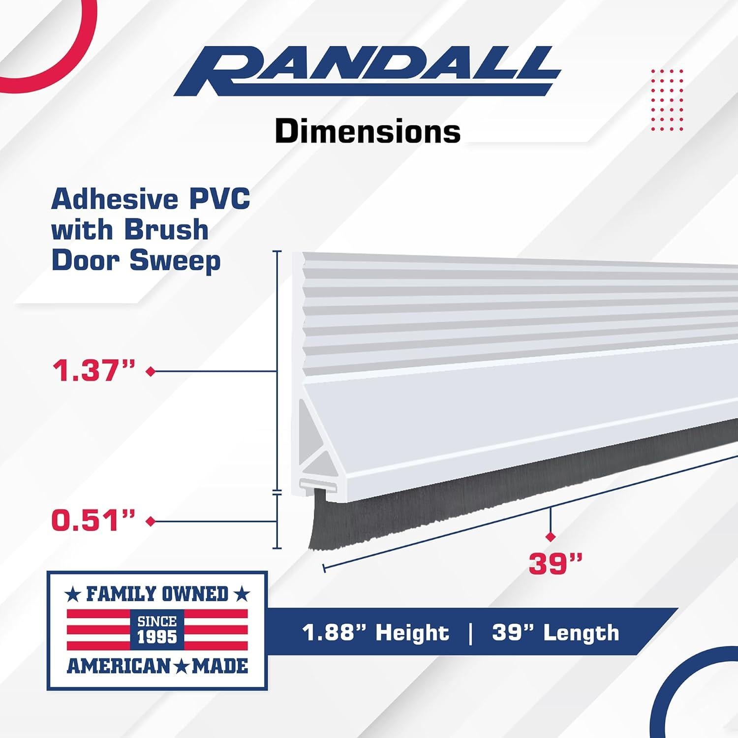 Detenedor de Corrientes de Aire Randall 5.08 cm x 99.06 cm Blanco