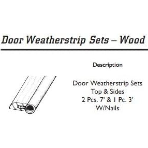 Juego de Sellos para Puertas de Madera Randall 3 Piezas Blanco