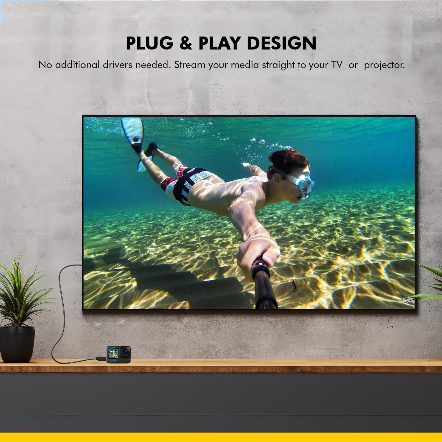 Cable Micro HDMI a HDMI Brendaz 0.91m 4K 18Gbps Compatible