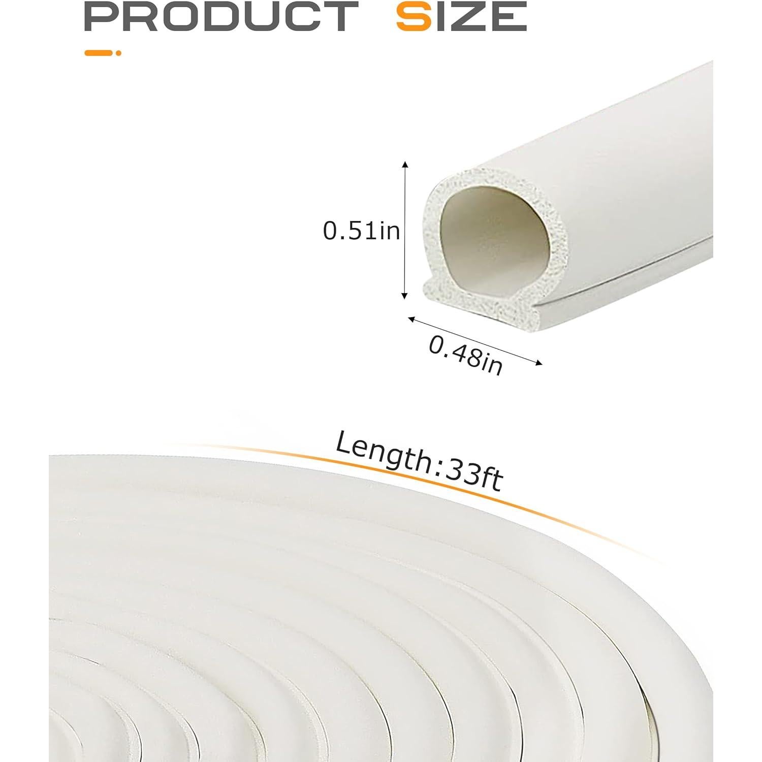 Tira de Sellado Automotriz SCUARI 10m EPDM Blanco Aislamiento