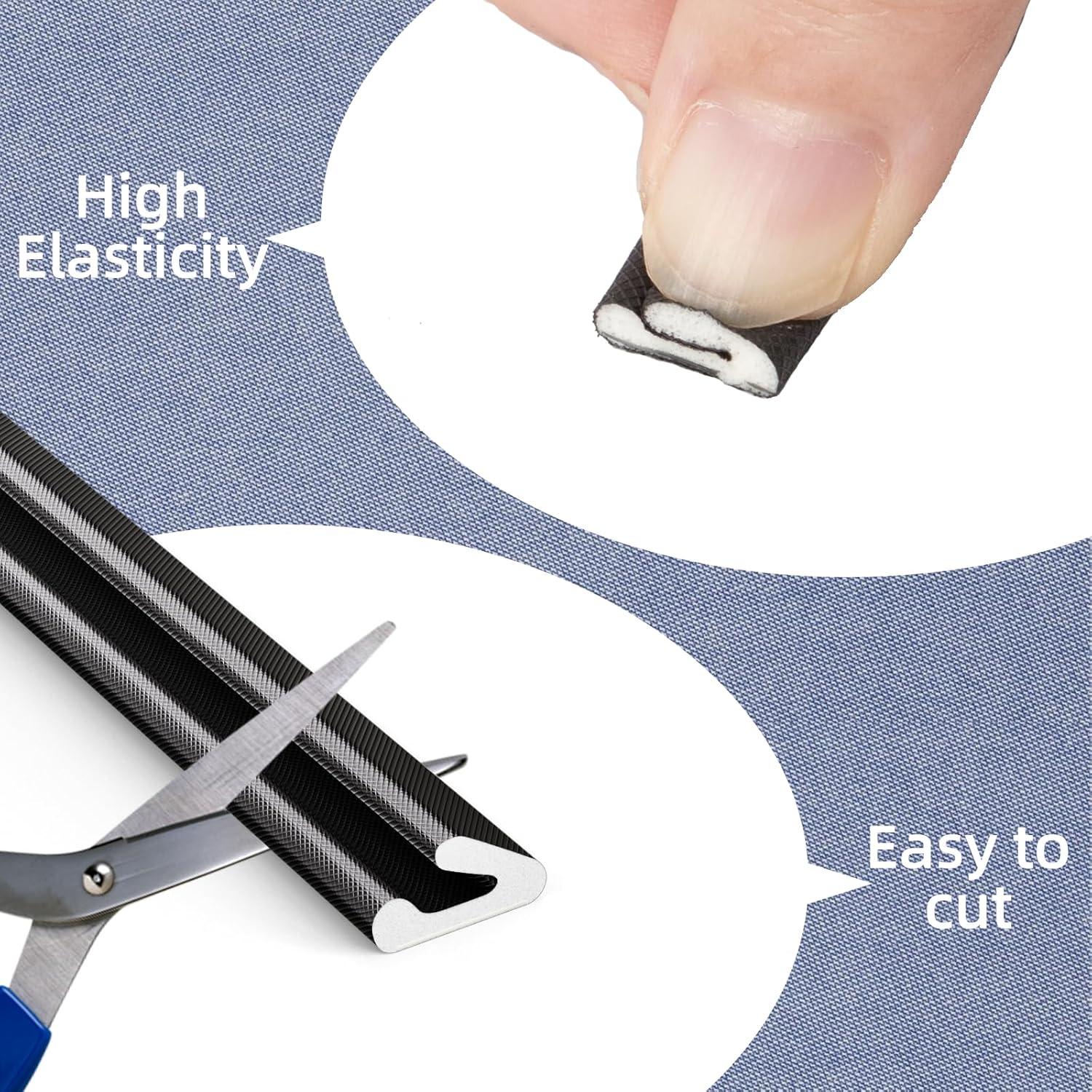 Tira de Sellado para Puerta Conwang 6m Espuma PU Negra