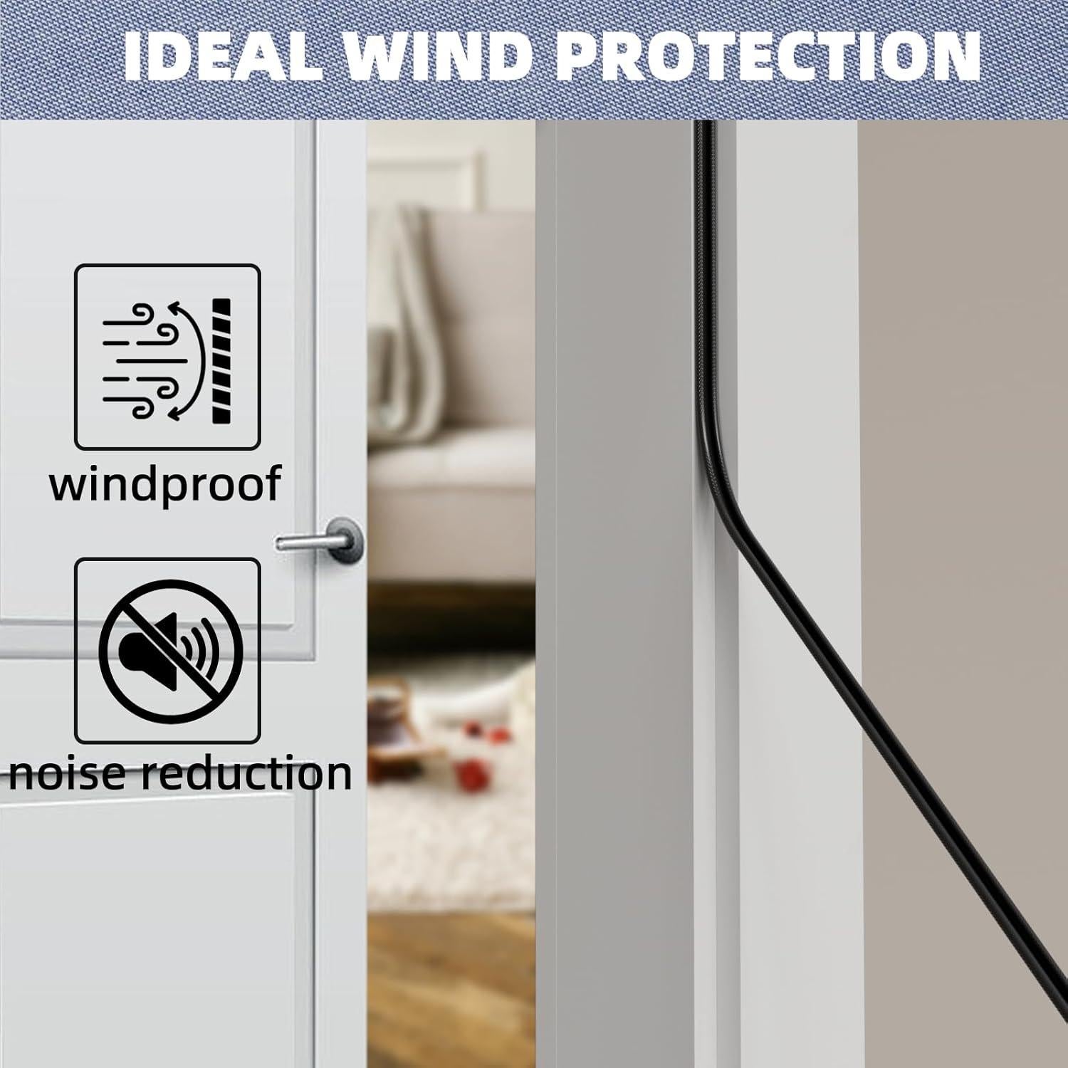 Tira de Sellado para Puerta Conwang 6m Espuma PU Negra