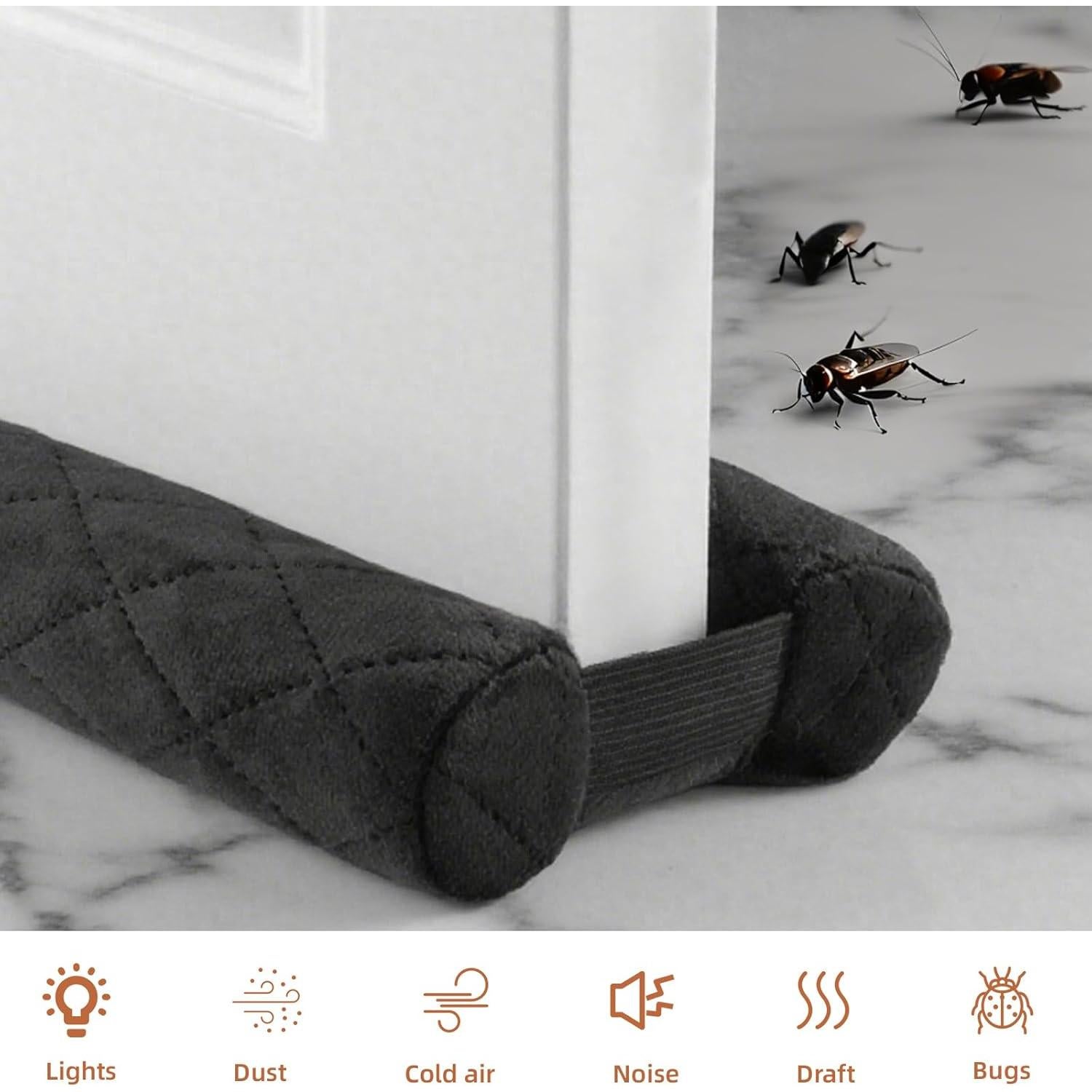 Tapones de Draft Amugret para Puerta 36" Negro Aislante