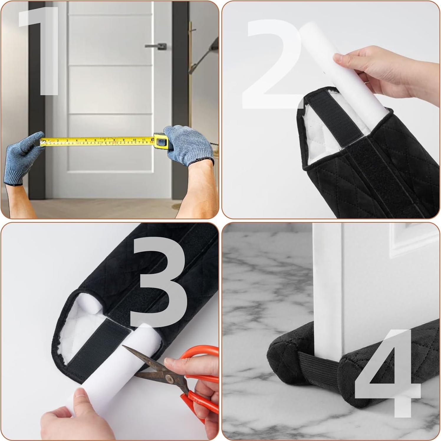 Tapones de Draft Amugret para Puerta 36" Negro Aislante