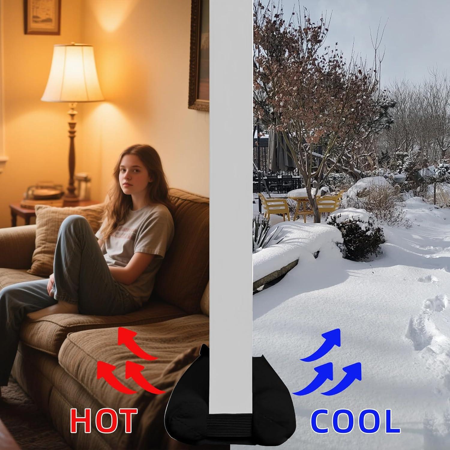 Tapones de Draft Amugret para Puerta 36" Negro Aislante