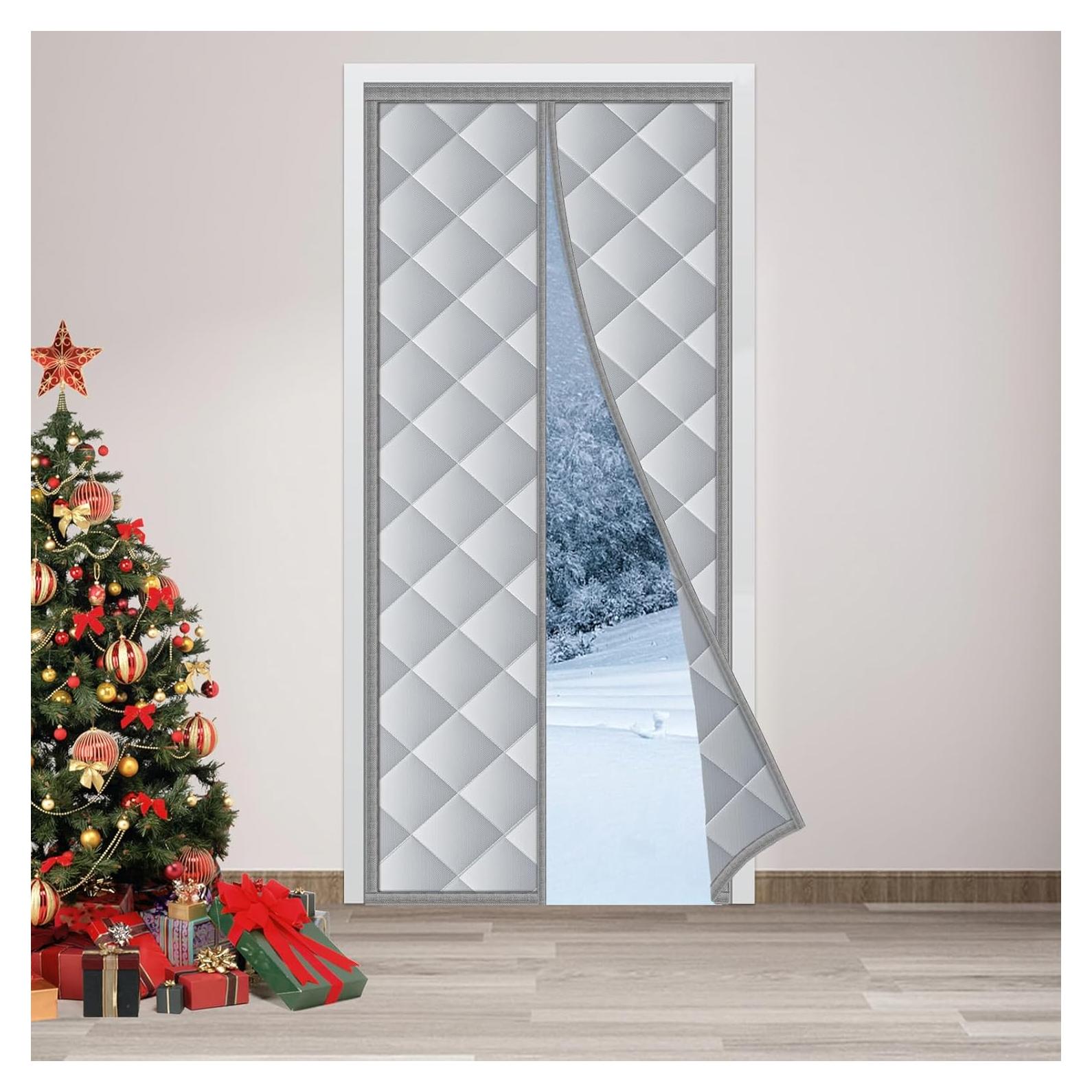 Cortina de Puerta Aislada Magnética HOXHA 81.3 x 203.2 cm Gris