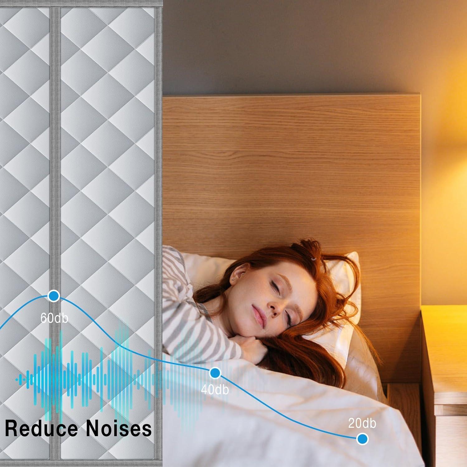 Cortina de Puerta Aislada Magnética HOXHA 81.3 x 203.2 cm Gris