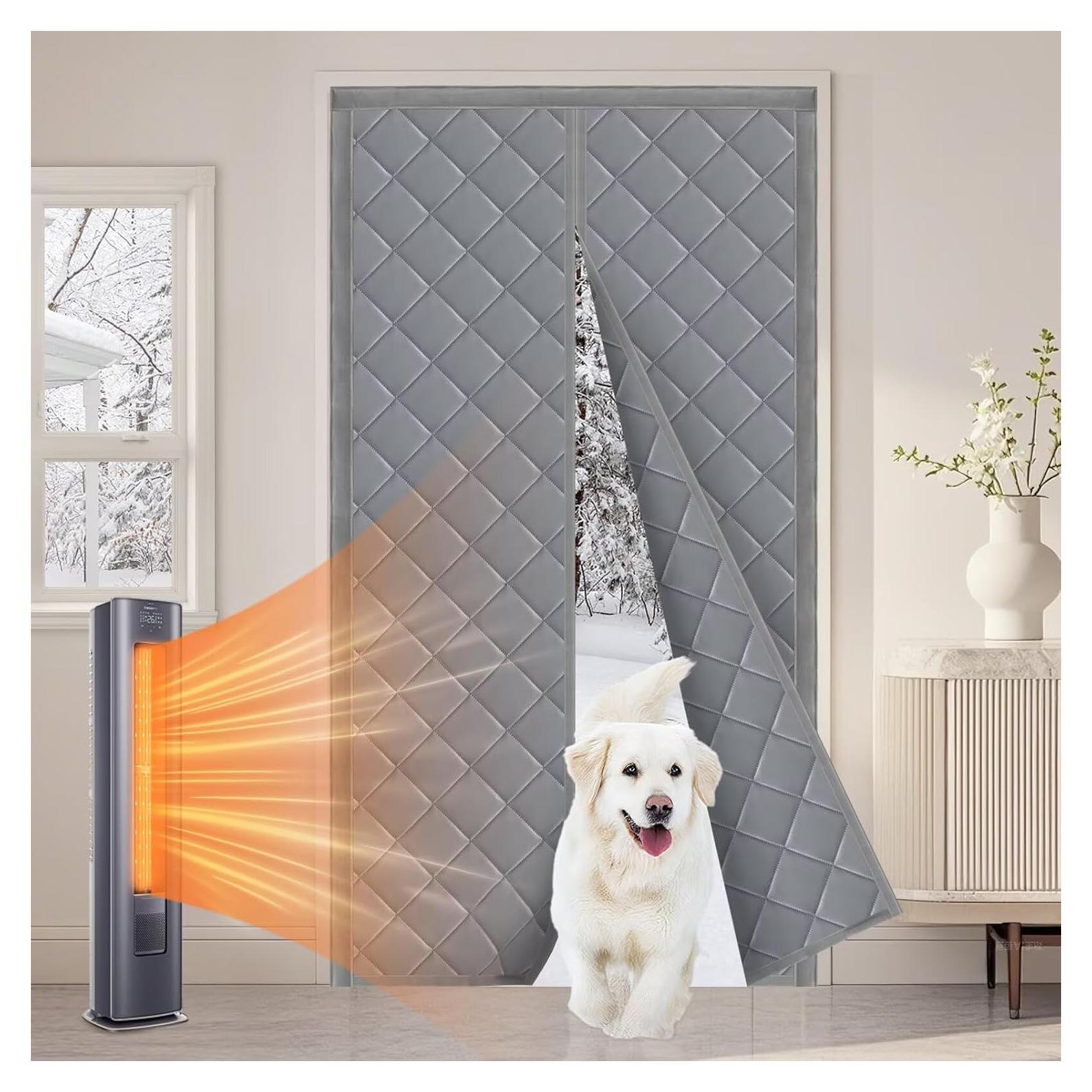 Cortina Aislante Magnética QNLONG 34x82 Pulgadas Gris