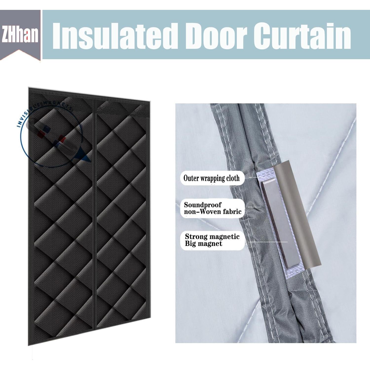 Cortina de Puerta Magnética ZHhan 91x213 cm Aislante Impermeable
