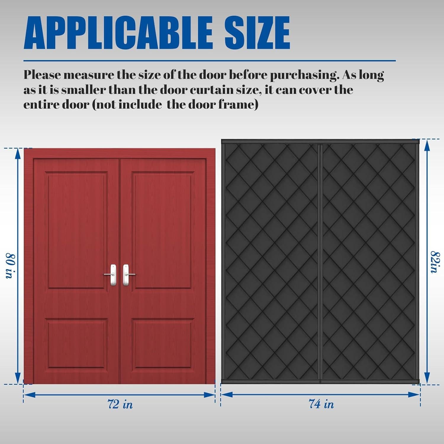 Cortina Térmica Aislante Magnética Peryiter 188x208cm Negra