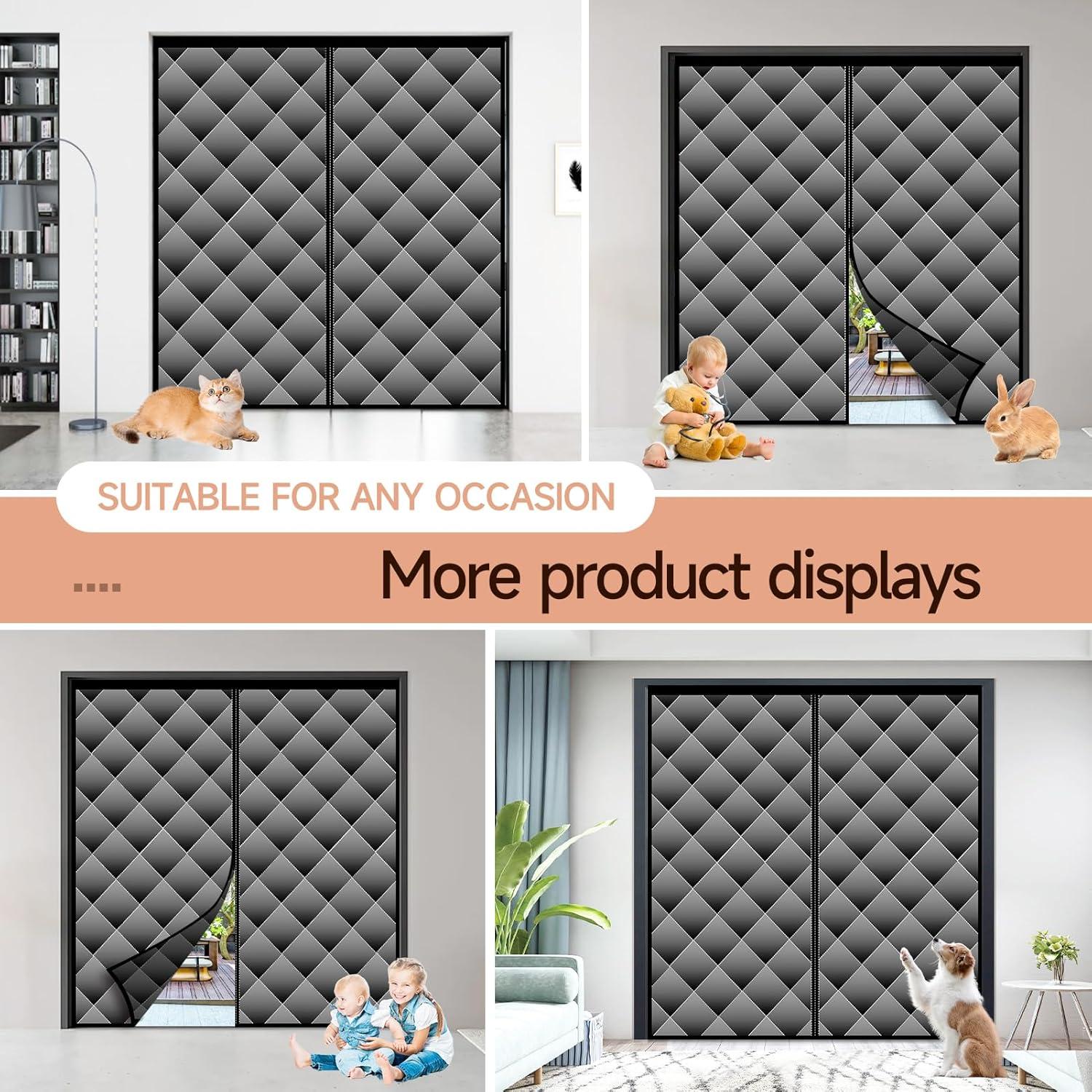 Pantalla de Puerta Aislante Térmica Zypeey 72x80 cm Magnética