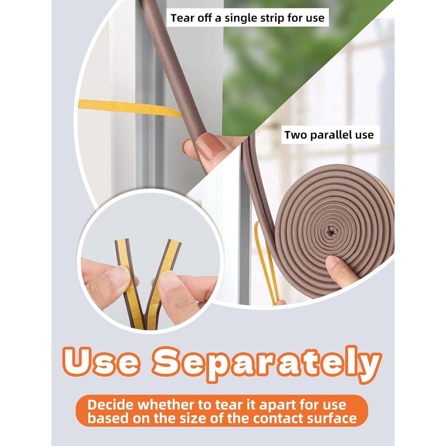 Tira de Sellado Aislante Autoadhesiva CHENYA 10m Marrón 6.1mm