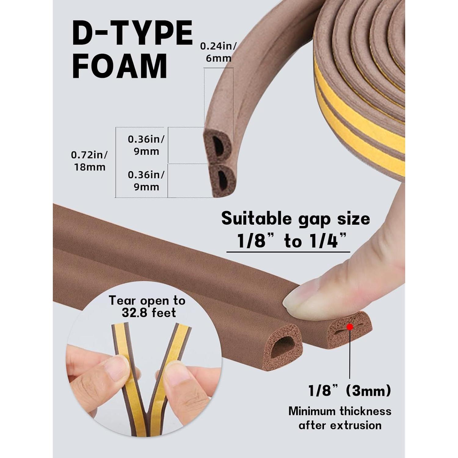Tira de Sellado Aislante Autoadhesiva CHENYA 10m Marrón 6.1mm