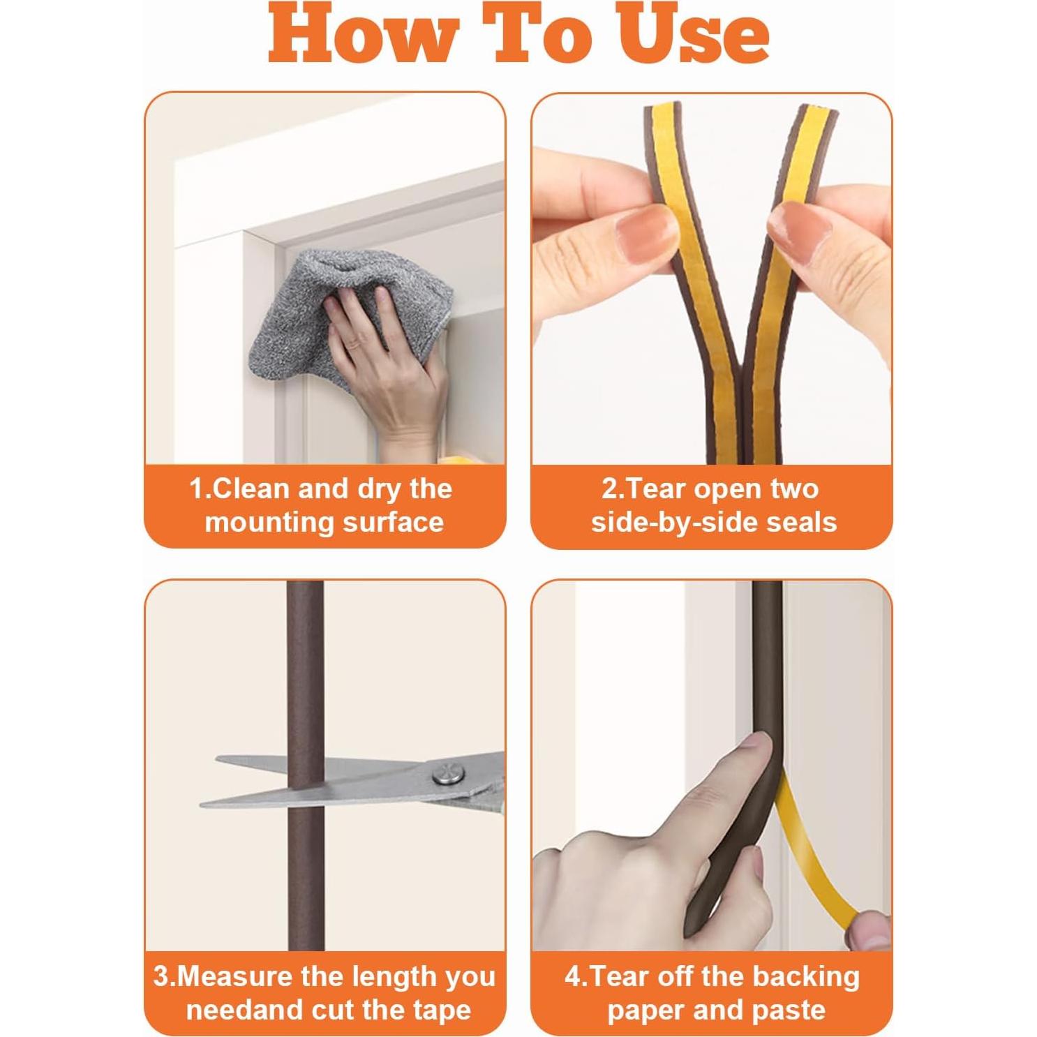 Tira de Sellado Aislante Autoadhesiva CHENYA 10m Marrón 6.1mm