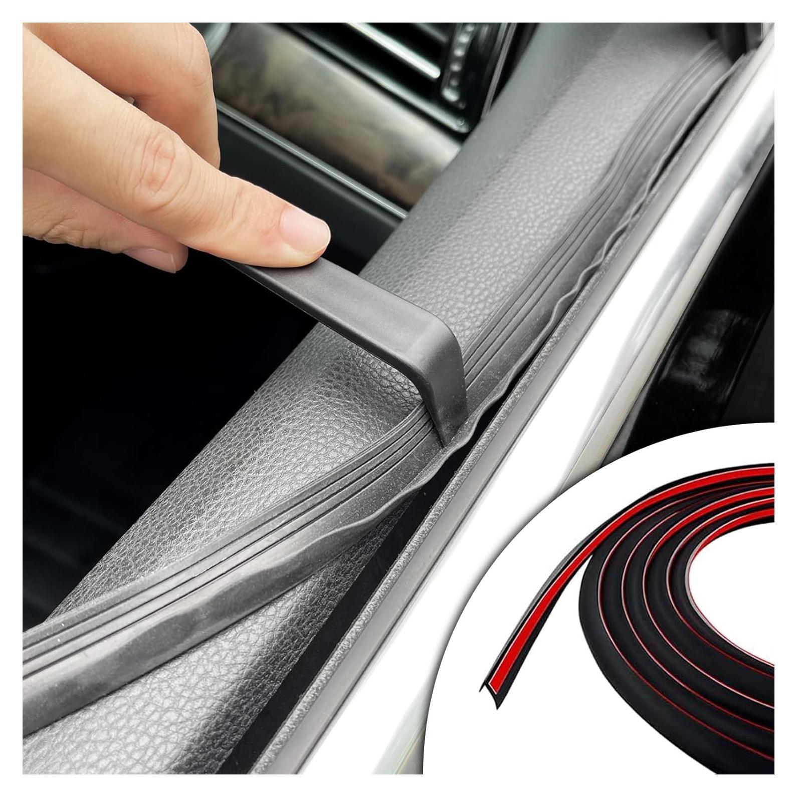 Sello de Ventana de Coche QKYS 4.0m Goma Negro a Prueba de Polvo