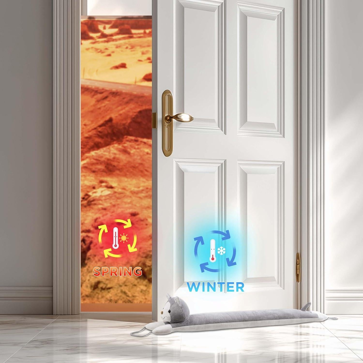 Tapón de Corrientes Sunolga Gato Gris 96.52 cm Bloqueador