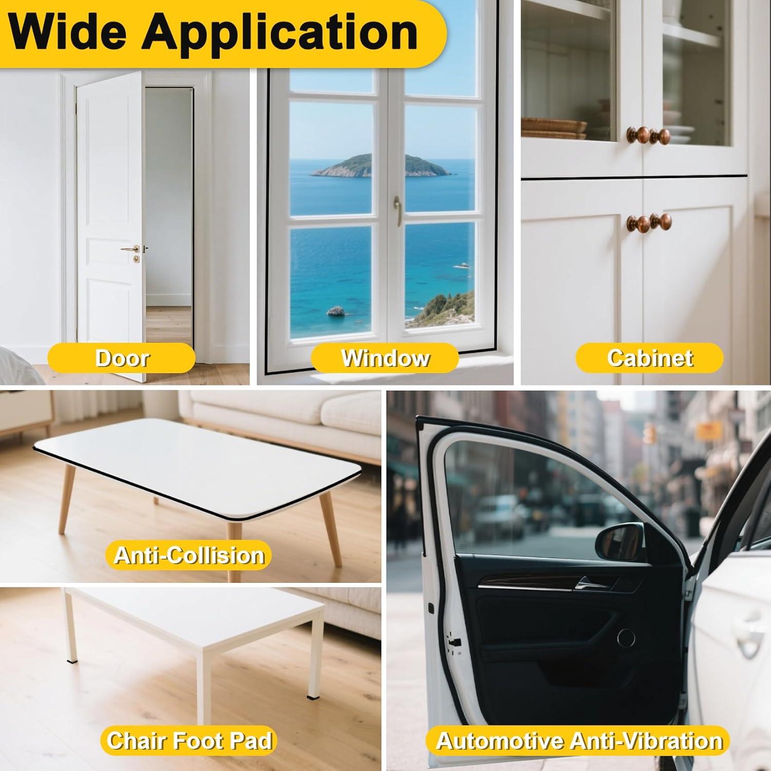 Tira de Sello para Puerta MAQIHAN 4.88m Espuma Aislante Negra