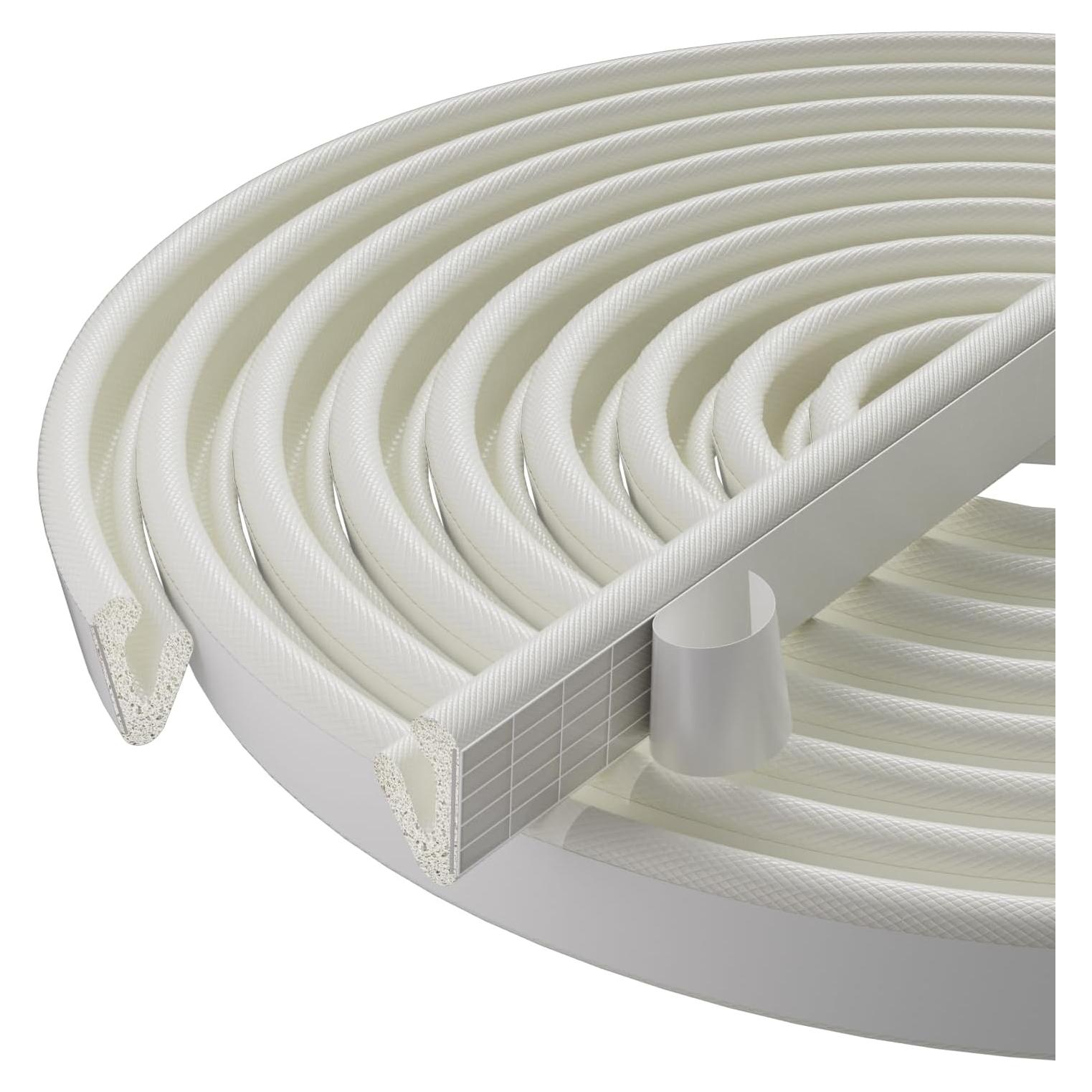 Tira de Sellado de Espuma en Forma de V MUSRCYIO 10 m Blanco