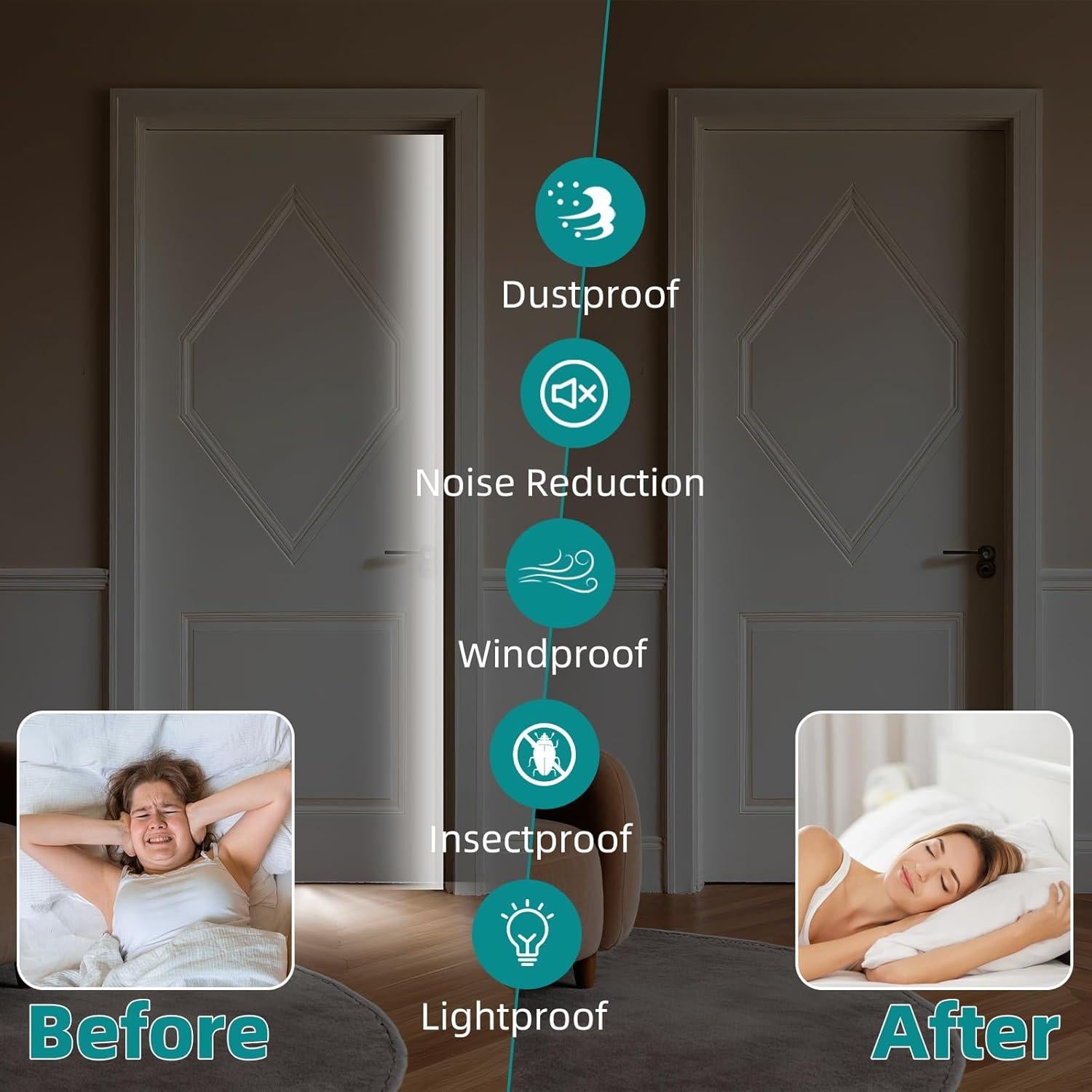 Tira de Sellado de Espuma en Forma de V MUSRCYIO 10 m Blanco