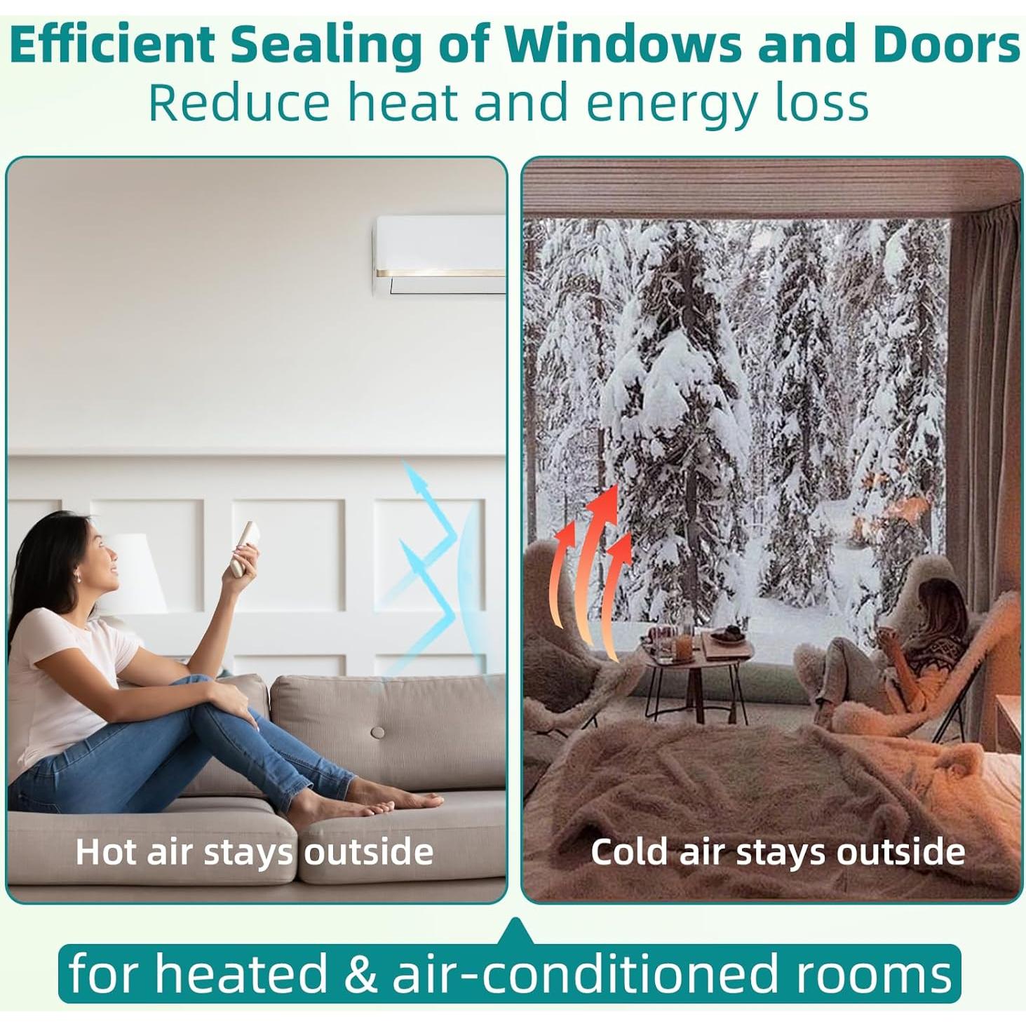 Tira de Sellado de Espuma en Forma de V MUSRCYIO 10 m Blanco