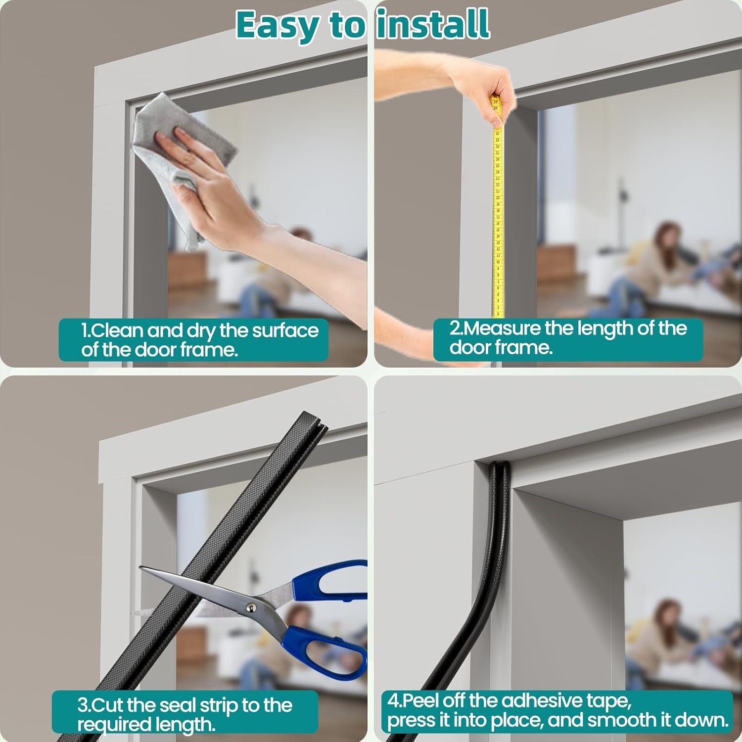 Tira de Sellado de Espuma en Forma de V MUSRCYIO 10 m Blanco