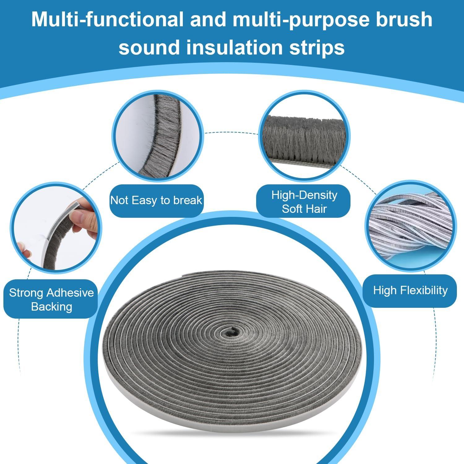 Sellado Acústico Aislante Qoqooice 10m x 0.89cm x 0.51cm