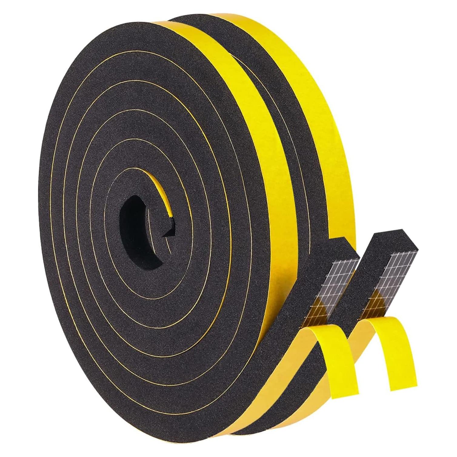 Tira de sellado GUKOY con espuma aislante 1.27 cm x 1.27 cm x 3.96 m