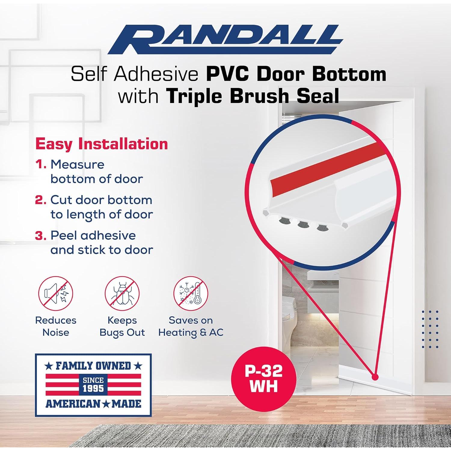 Fondo de puerta PVC autoadhesivo Randall 99 cm blanco