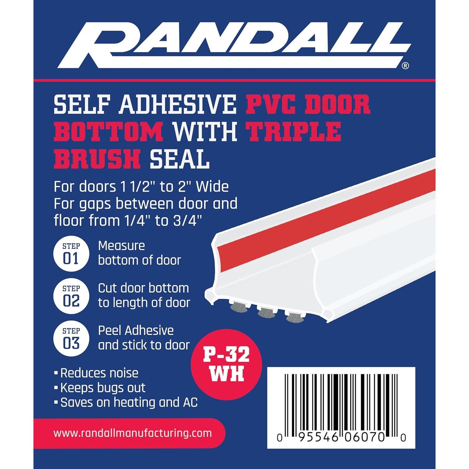 Fondo de puerta PVC autoadhesivo Randall 99 cm blanco