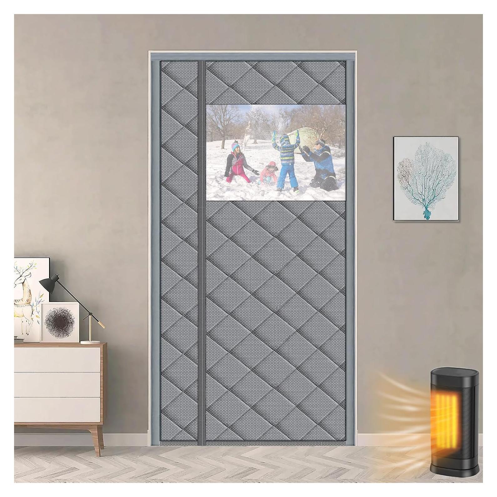 Cortina de Puerta Térmica Aislante Magnética HooTown 91.4x208.3cm