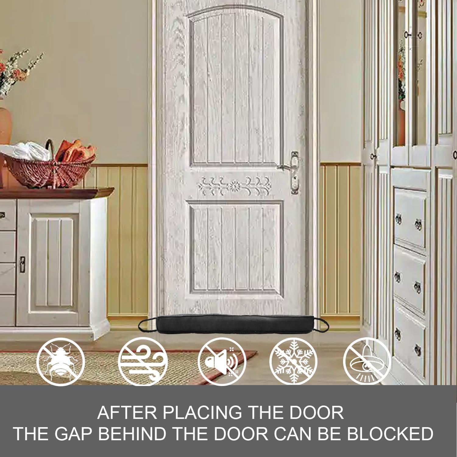 Tope de Puerta Pesado Daralis 81.28 cm Negro Bloqueador de Aire