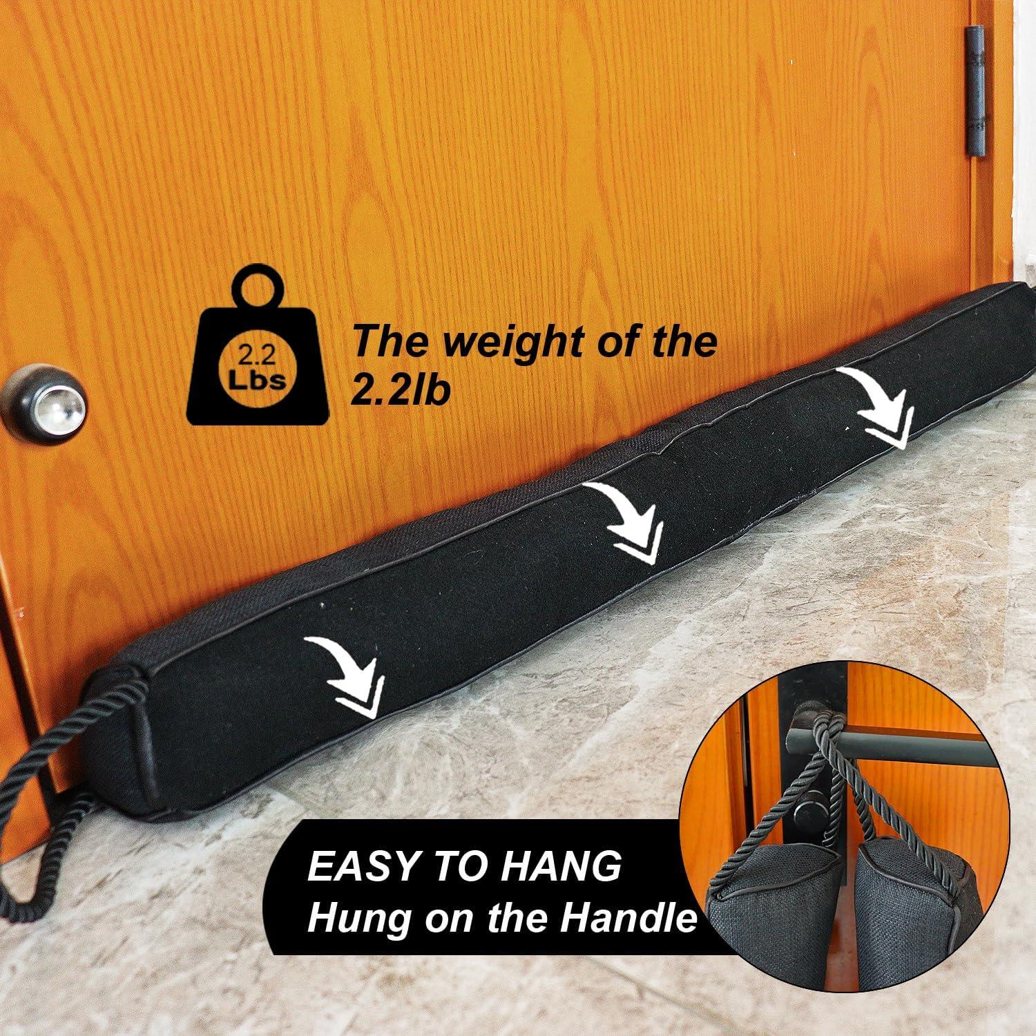 Tope de Puerta Pesado Daralis 81.28 cm Negro Bloqueador de Aire