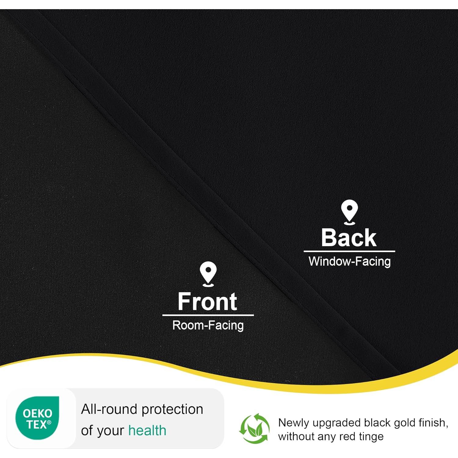 Cortina Opaca NICETOWN 66x183cm Negra Aislante Térmico