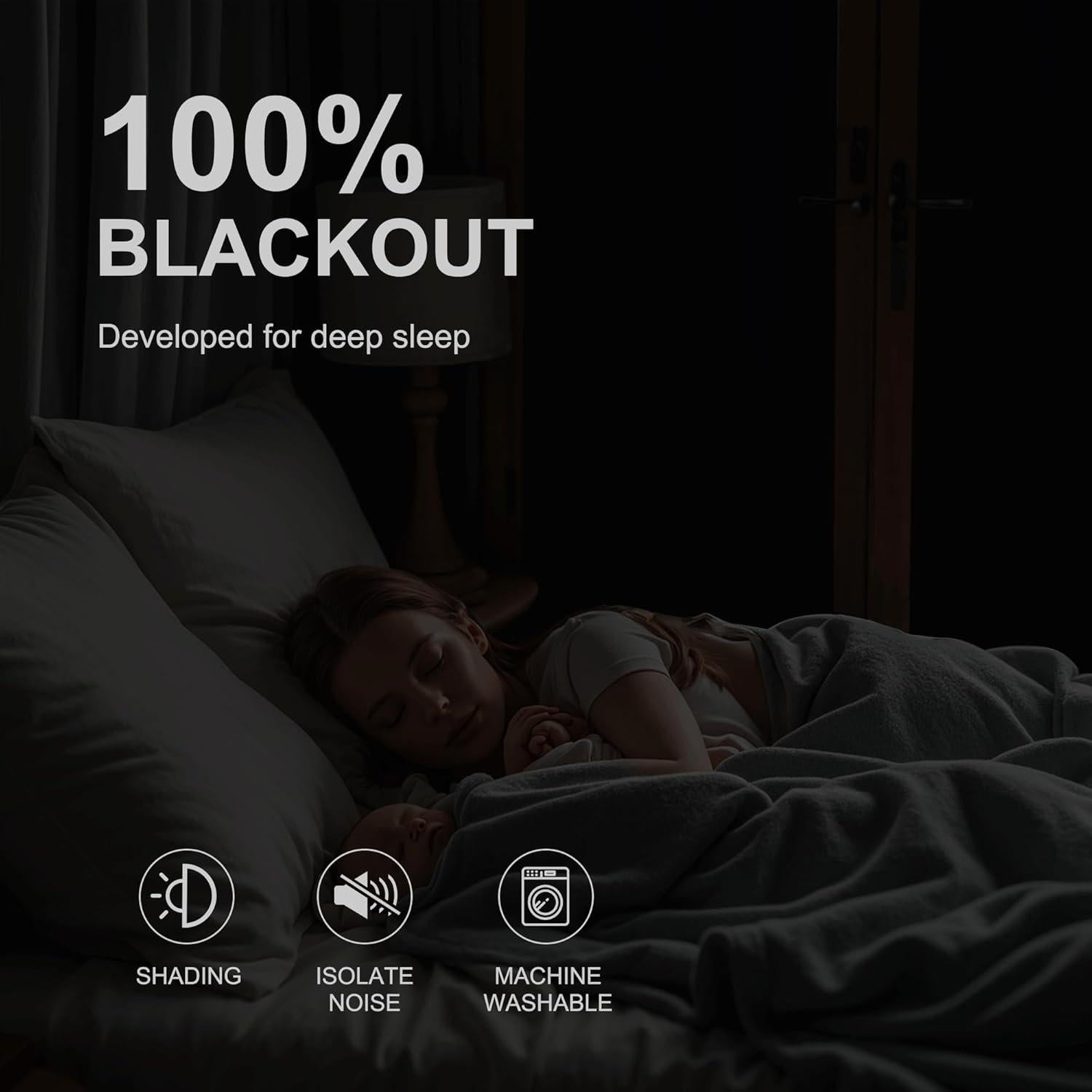 Cortina Opaca NICETOWN 66x183cm Negra Aislante Térmico