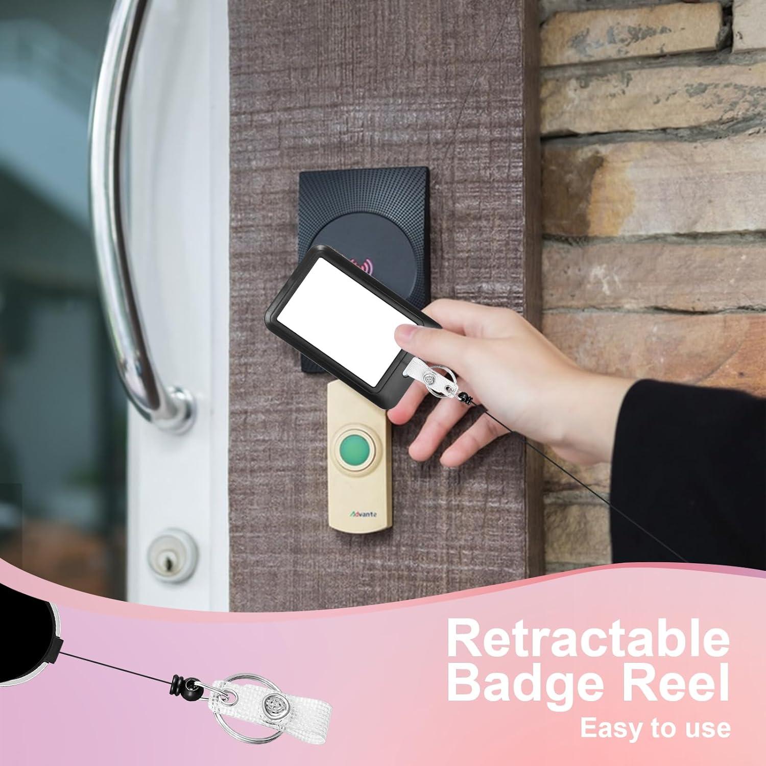 Paquete de 3 Sujetadores de Insignias ZHEMEILU Retráctiles