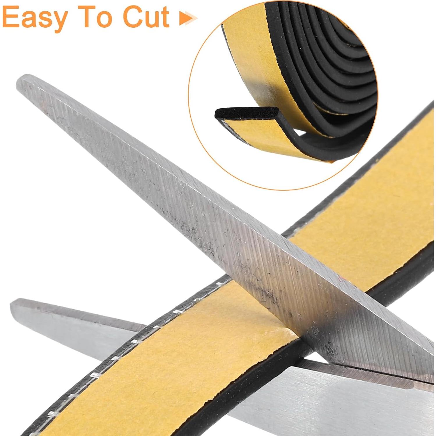 Cinta de Sellado Adhesiva uxcell EPDM 1.59cm x 0.32cm x 4m