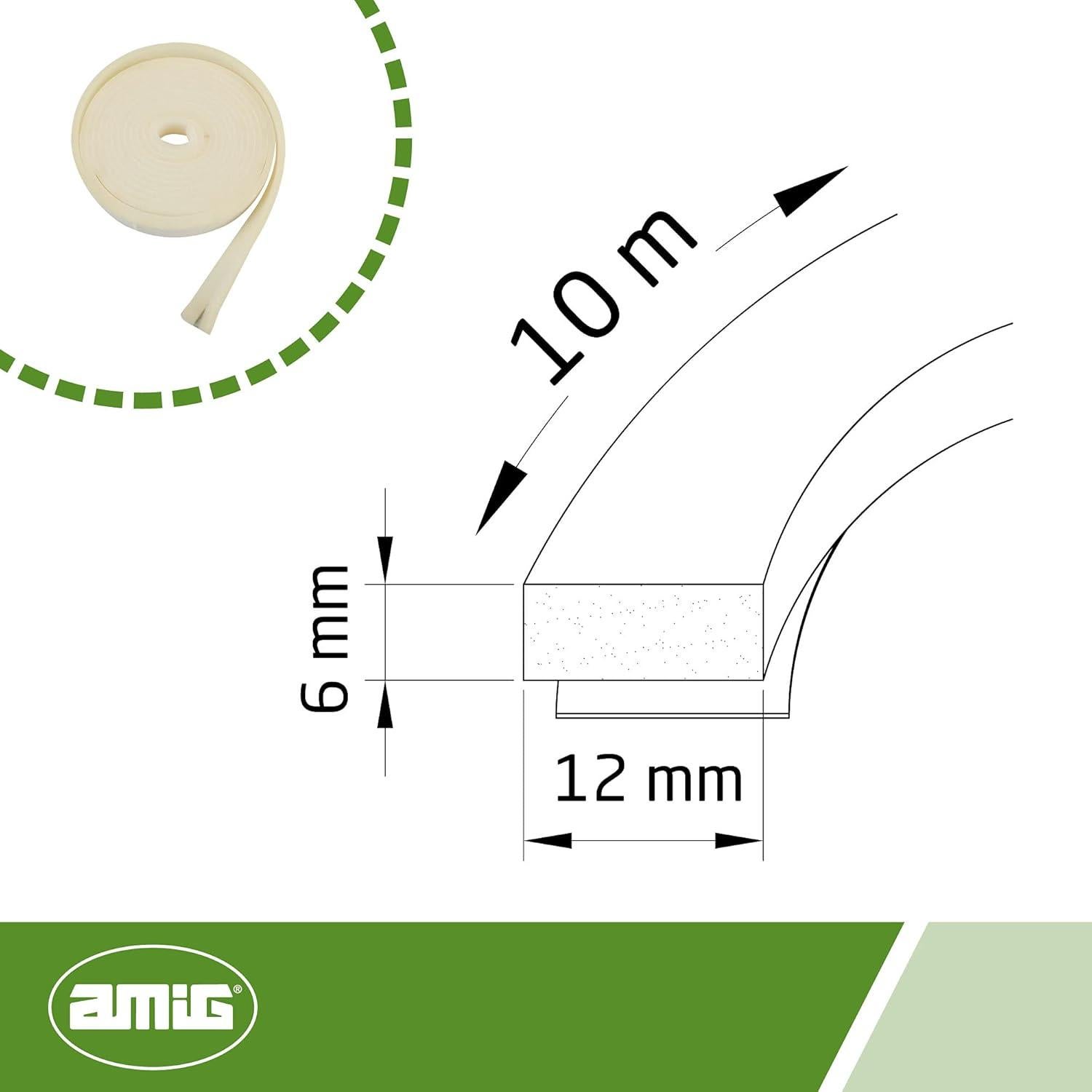 Exclusor de Corrientes de Aire Amig 10 m Espuma Adhesiva Blanco