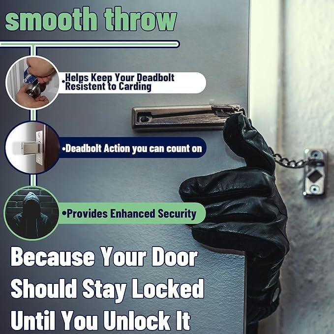 Placa de Strike Ajustable Smooth Throw para Cerraduras - 2.86x6.99cm