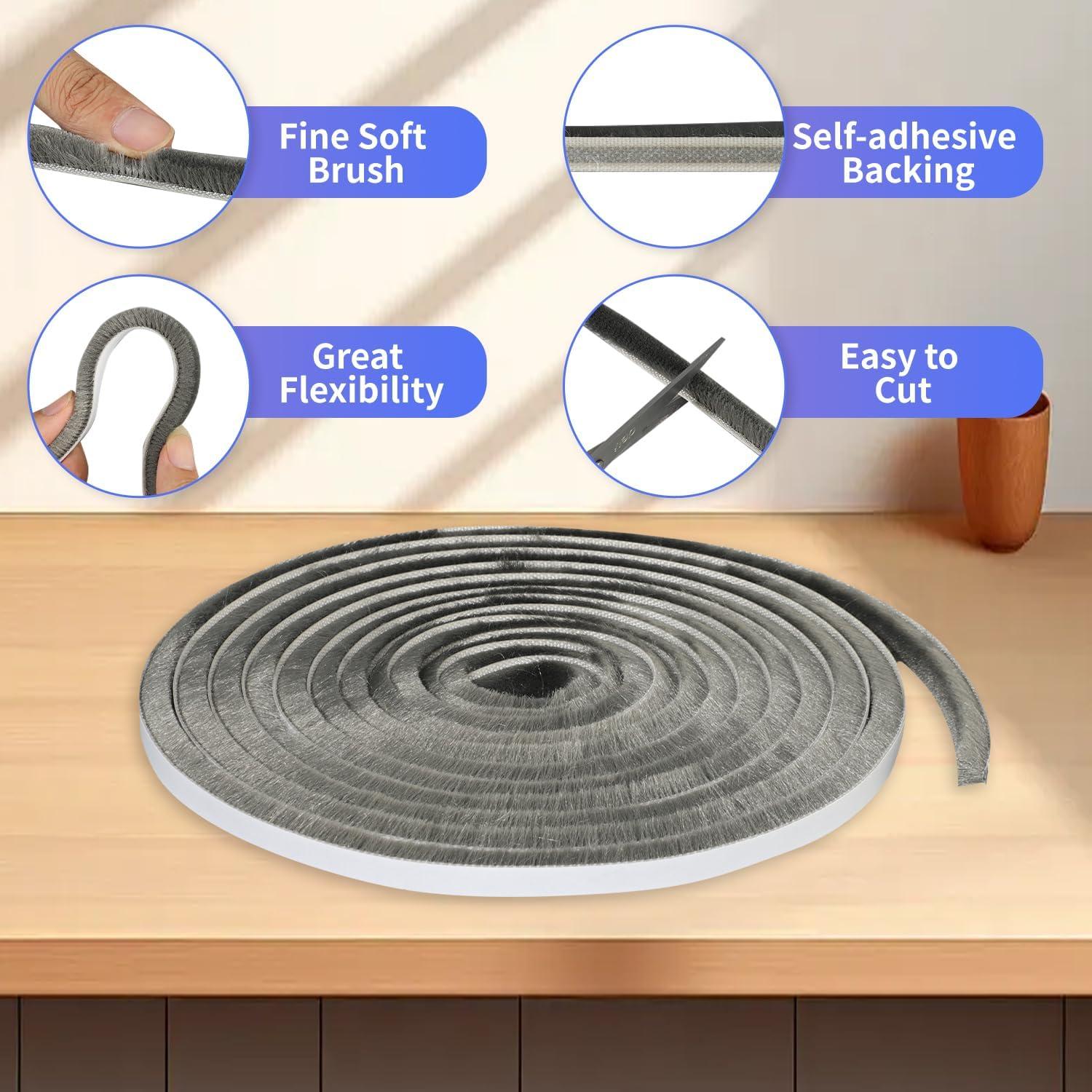 Tira de Sello de Puerta Fairooth 15.24m Aislante Acústico Gris