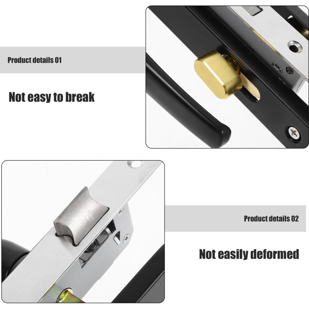 Mango de Puerta Negro LALAFINA para Puerta de Tormenta