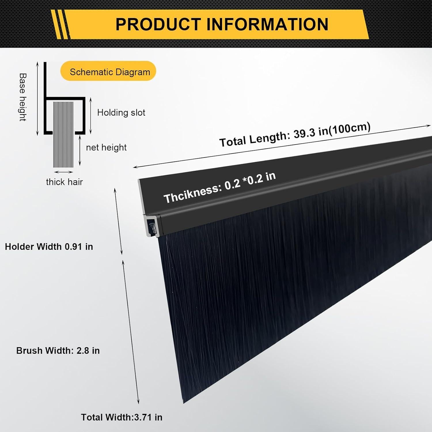 Paquete de 8 cepillos de barrido inferior CEPIA 100 cm aluminio