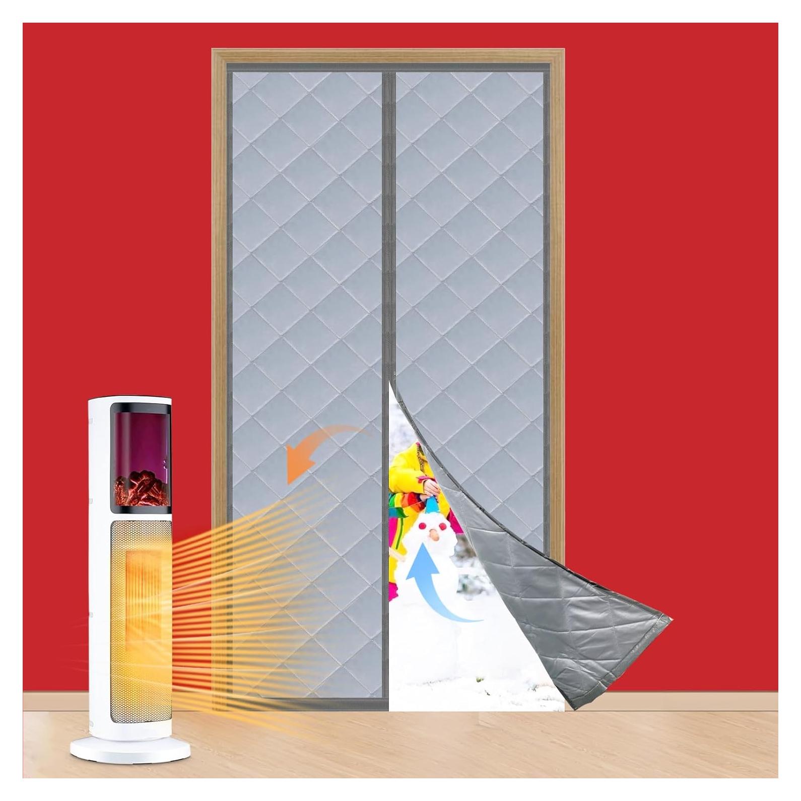 Cortina Magnética Aislante Térmica Iduontis 91x213 cm Negra